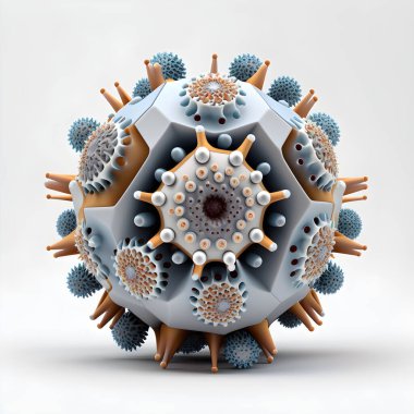 Deadly Virus in Abstract Shape