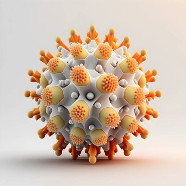 Deadly Virus in Abstract Shape