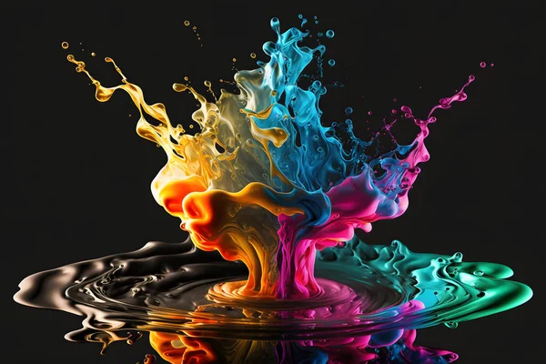 Colorful Ink Drop in The Water2