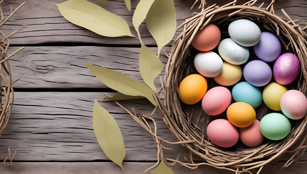 Hermosa Foto Huevos Pascua Creativos — Foto de Stock