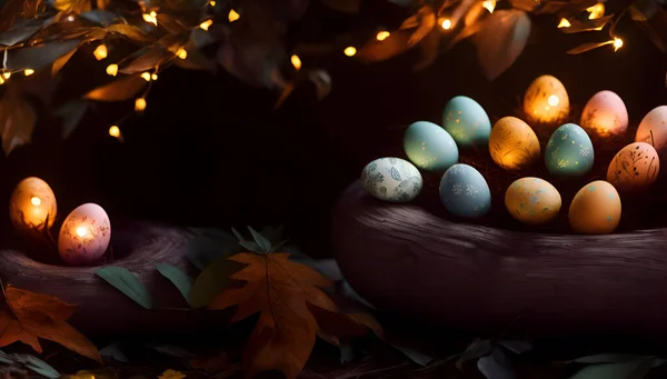 创意复活节彩蛋的美丽照片 — 图库照片
