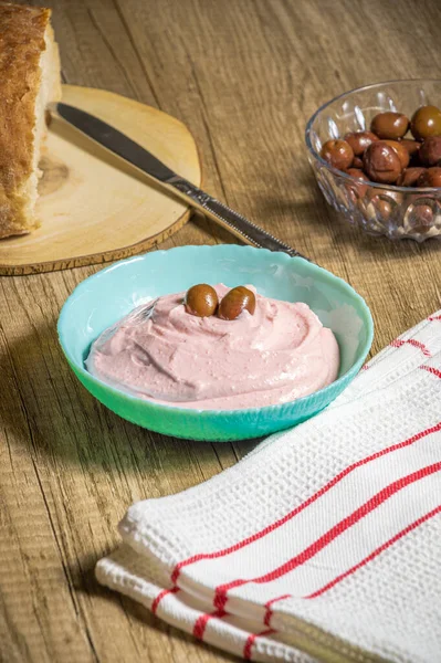 Traditional Greek taramosalata, cod roe dip