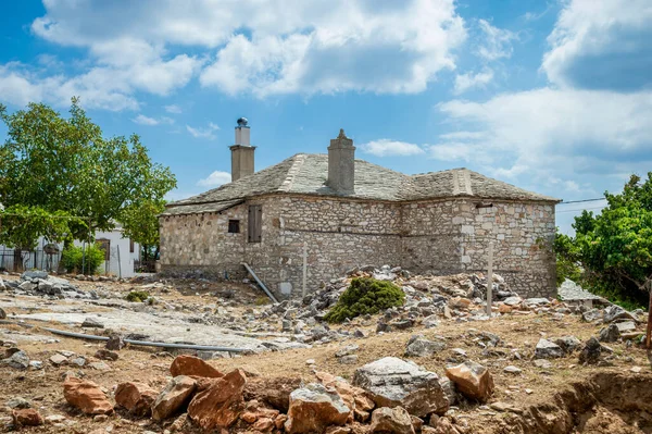 stock image Traditional old stone house in the village of Kastro. Thassos island Greece