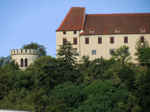 Mittelalterliche Burg Seggau Mit Kacheln Leibniz Österreich — Stockfoto