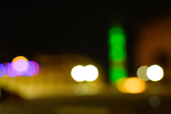 beautiful unfocused and blurred light background at night in the city