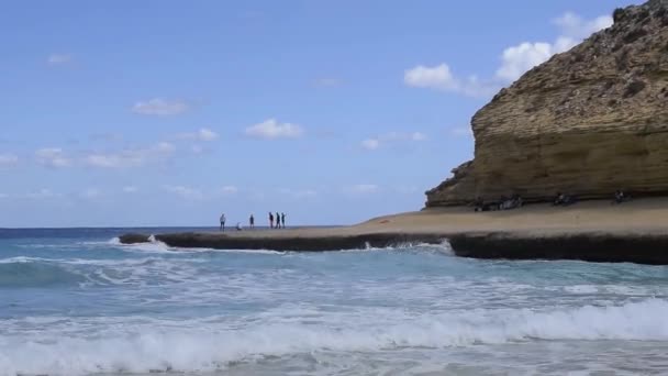 阳光明媚的埃及马萨马特鲁赫的阿吉巴海滩美景 — 图库视频影像