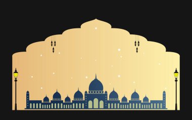 Tebrik kartı tasarımı Ramazan Kareem Bayram Mübarek Kurban Bayramı