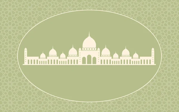 Islamisk Semester Gratulationskort Design Ramadan Kareem Eid Mubarak Eid Adha — Stock vektor