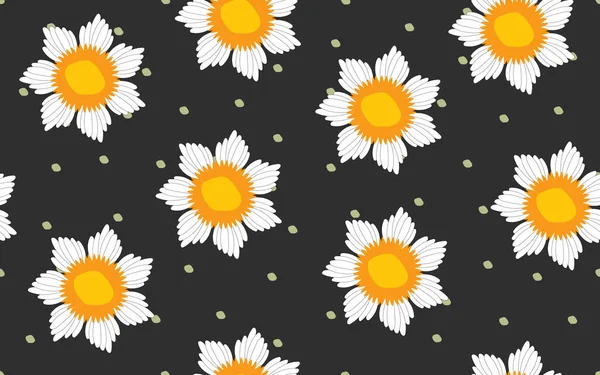 Fleur Motif Sans Couture Mignon Floral Illustration Vectorielle Impression Ornementale — Image vectorielle