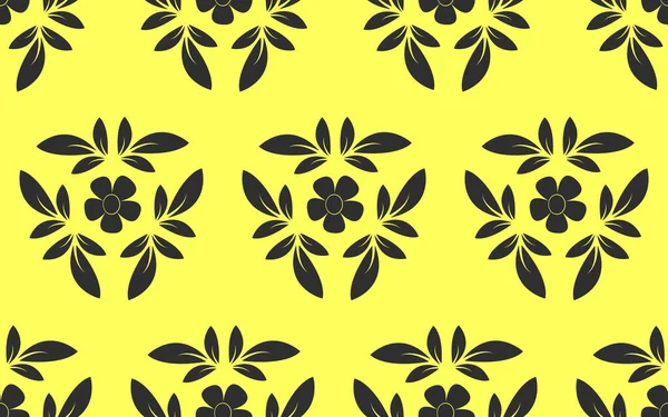 Motif Vectoriel Sans Couture Texture Florale Élégante Répétant Fleurs Feuilles — Image vectorielle