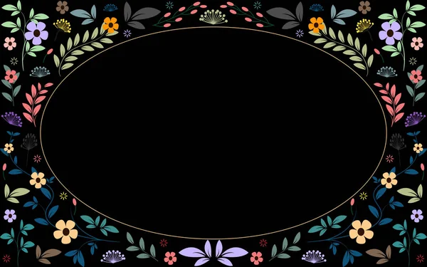 Süslü El, çiçekli sunum slayt arkaplan renkli çiçekler, dallar süslemeli vektör bahar tasarımı