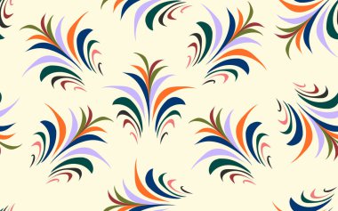 El çizimi pürüzsüz desen çiçekli çimen modern fasyonable renk arkaplan duvar kağıdı tasarımı tekstil kumaş kağıt baskısı için