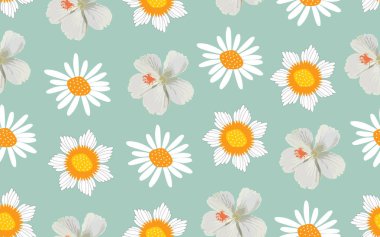 Çiçeksiz desenli çiçek vektörü. Tekstil kumaş kağıdı baskısı için dekoratif tasarım. Yeni 2024 doku arka plan tasarımı.