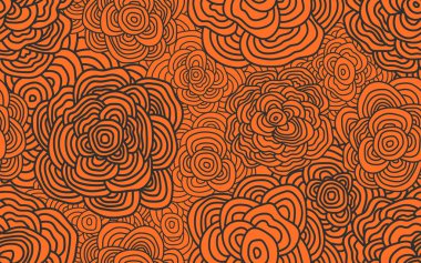 El çizimi soyut renkli çizgi. Kusursuz desenli yaratıcı vektör tasarımı. Duvar kağıdı desenli süslemeli dekoratif desen arka planı.