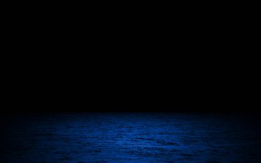 Night light sea landscape blue sea water background vector illustration dark wallpaper moon light reflection clipart