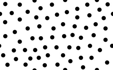 Siyah noktalı karalamalar kusursuz yaratıcı çember modası minimalist retro stili geometrik sanat çocukları beyaz arka planda tekstil kağıt baskı modern parti polka şekli için şeffaf doku üzerinde