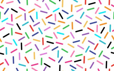 90 'ların renkli tanecikleri mükemmel soyut şekilsiz dikişsiz eski model geometrik yaratıcı siyah mikroplar konfeti dokusu konfeti tasarımlı duvar kağıdı serpiştiriyor.