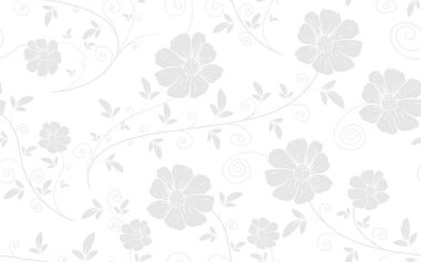 Çiçeksiz desensiz gri temalı eski moda tekstil kumaş dokusu vektör çizimi beyaz arka plan süslemeli yaratıcı moda çiçek yaprağı tasarımı