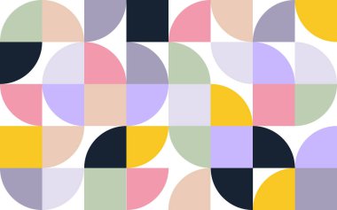 İskandinav soyut rengi İsviçre geometrik şekli dikişsiz dikdörtgen kare daireler temiz şekil mordern yaratıcı biçim vektör dokusu arka plan kumaş kağıt baskı duvar kağıdı tasarımı