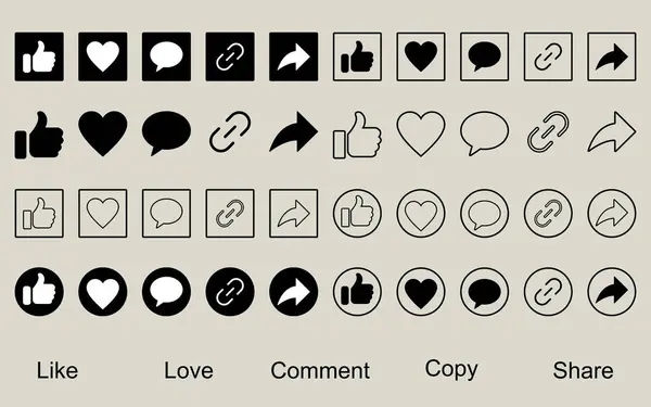 Yorum kopyasının paylaşım simgesi simgesi gibi sosyal amia bildirim simgeleri facebook başparmak düz simge web sitesi iletişim tepkisi duygu geri bildirim kullanıcı arayüzü simgeleri