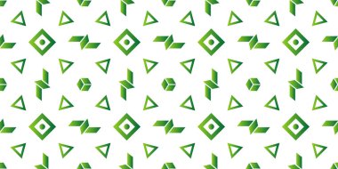 Geomatriksiz desen, yaratıcı moda, soyut yeşil şekil, tekrarlanabilir vektör dokusu kağıt baskı ambalajlama arka plan kağıdı.