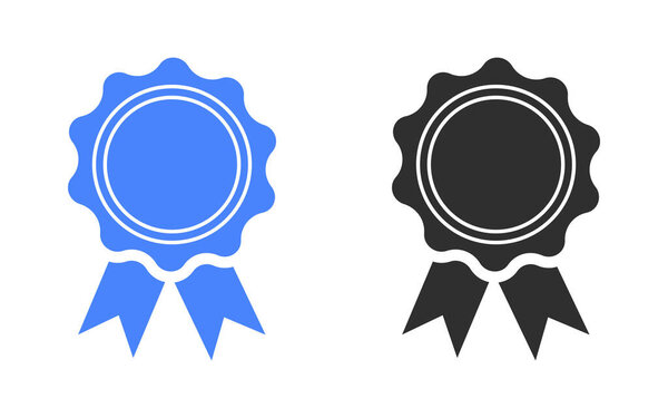 Premium quality badge award icon medal prize ribbon vector icon set merit reward champion icons