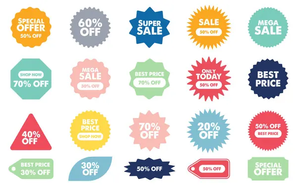 indirimli metin etiketli renkli güneş patlaması fiyatı veya satış etiketi etiketi etiketi tanıtımı duyuru şeklindedir