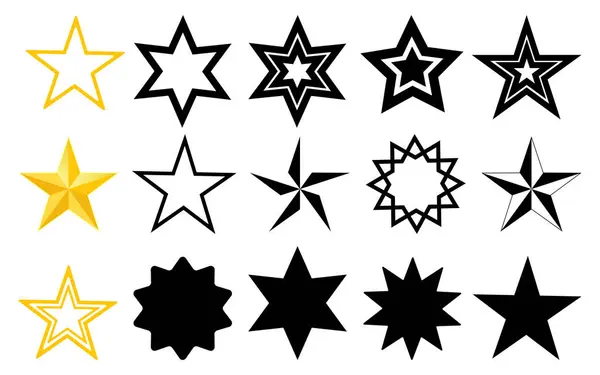 Yıldız simgesi belirleme vektör şekli rnking grafik web rütbe dekorasyonu koncet işaret sembolü en soyut derecelendirme ödülü ödülleri koleksiyonu
