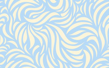 El çizimi soyut, pürüzsüz desenli çiçek desenli antika 90 'ların eski vektör dokusu kumaş kağıt baskı ambalajlı arka plan