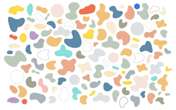 Soyut sıvı şekil lekeleme elementi coloful modern sıvı geometrik dinamik formlar minimum işaret şekilleri koleksiyonu