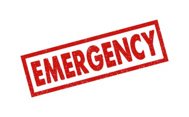 Acil kırmızı mürekkep mührü mühür. Afet kelimesi grunge etkisi. Acil sağlık bakımı.