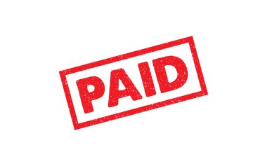 Kiralık kırmızı mürekkep kauçuk mühür işareti mühür rozet grunge efekti onaylanmış ödenmiş etiket vignette kabul edildi