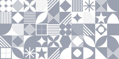 Geometrik yaratıcı desensiz siyah beyaz desen koyu arkaplan tekrarlanabilir ızgara