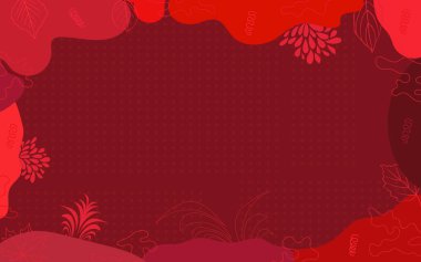 Soyut kırmızı renk temalı dekoratif arkaplan dekoratif grafiksel poster pankartı sunumu fotoğraf çerçevesi çerçeve dekorasyon arka plan kağıdı