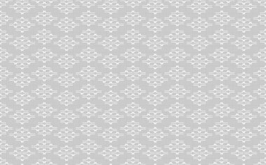 Soyut kusursuz desen siyah beyaz siluet dekoratif dekoratif geometrik vintage retro tarzı doku arkaplanı