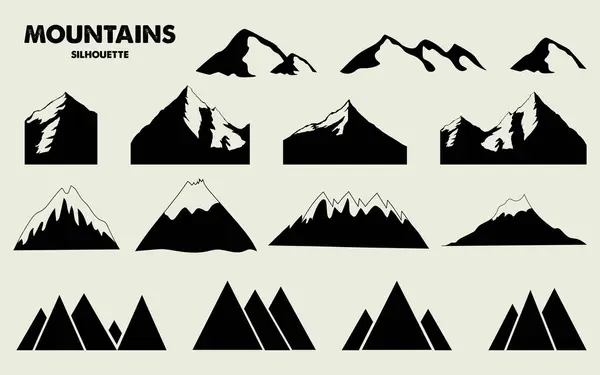 Dağ vektör simgesi siyah işaret simgesi simgesi pictogram grafik illüstrasyon doğa tepeleri dağ silueti