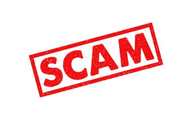 Kırmızı mürekkep kauçuk mühür grunge efekti işaret işareti dolandırıcılık davası soruşturma aldatma özel bilgi