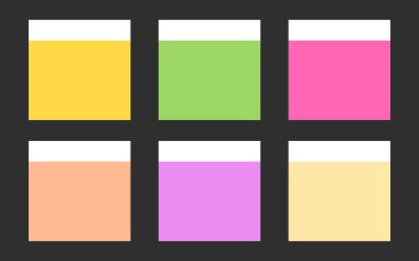 #PB008 yapışkan sayfa koleksiyonu yer imi kağıdı boş renkli belge not defterini ayarlayın