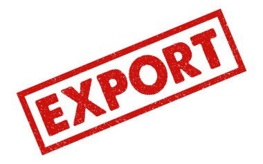 Kauçuk mührü ihraç et. Kırmızı mürekkep mühürü. İşaret işareti.