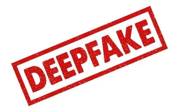 Derin yapay yapay zeka kauçuk damgası grunge kırmızı mürekkep mühür mühür rozet tozlu kum efekti işaret işareti yapay zeka sahtekarlığı siber uzay güvenlik dolandırıcılığı ai oluşturuldu