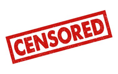 Sansürlenmiş lastik damga kırmızı grunge grunge grunge etkisi vektör illüstrasyonu bastırılmış silinmiş baskılanmış kısıtlanmış kısıtlanmış yetişkin sineması içeriğinin azaltılmasına izin verilmiyor