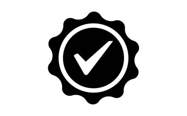 Onaylanmış İşaretli Rozet Vektörü Simgesi Kalitesi Onaylanmış Damga İmza Sembol Tasarımı.