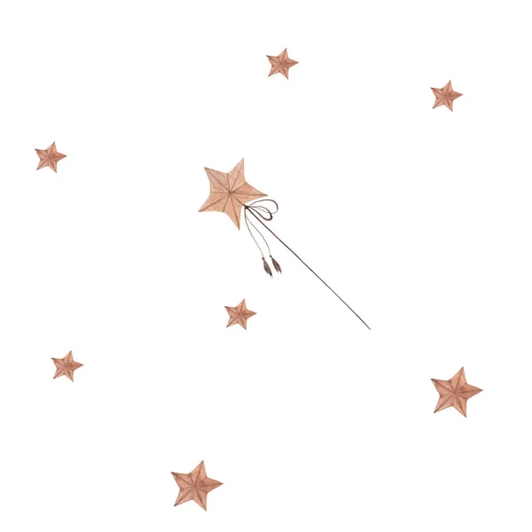 Patrón Sin Costuras Acuarela Dibujo Mes Estrellas Luna Para Delicados —  Fotos de Stock