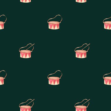 Suluboya desensiz davullar. Tekstil, ambalaj kâğıdı, koleksiyon defteri. Yüksek kaliteli illüstrasyon