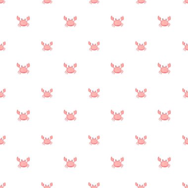 Yengeçler pürüzsüz desen. Tekstil sevimli yengeçler için desen. Yüksek kaliteli illüstrasyon