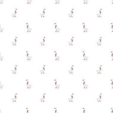 Fiyonklu, kusursuz kaz deseni. Çocuk yatağı, pijama, giysi ve battaniye için hoş, eski moda bir şablon. Yüksek kaliteli illüstrasyon