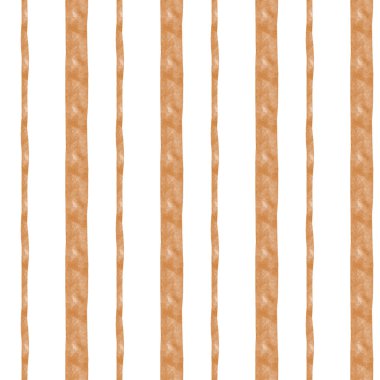 Kahverengi dikey çizgili sulu boya geometrik desen. Boho ve minimalist tarzda kumaş ve yatak baskısı için basit bir çizim. Sıraya dizildi. Yüksek kalite fotoğraf