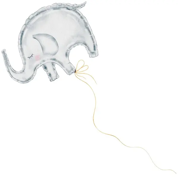 Palloncini Aria Disegno Acquerello Disegnato Mano Simpatico Palloncino Forma Elefante — Foto Stock