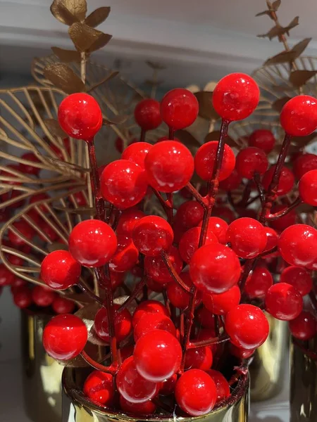 Kasede kırmızı viburnum var.