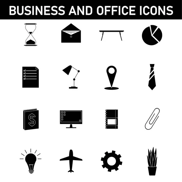 stock vector Collection of simple icons on the topic: business and office. Isolated on white background.